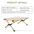 Table rectangulaire pliable en bois en pin